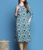 women's pure cambric cotton jaipuri printed kurti