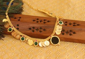 Gold platted kasu lakshmi palakka necklace 2