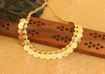 Gold platted kasu coin necklace 1
