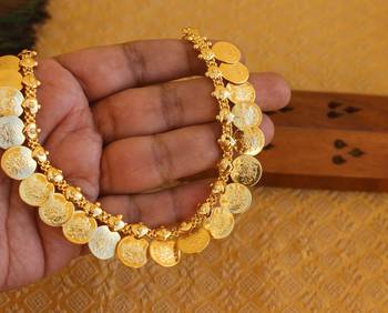 Gold platted kasu coin necklace 2