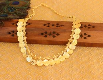 Gold platted kasu coin necklace 3