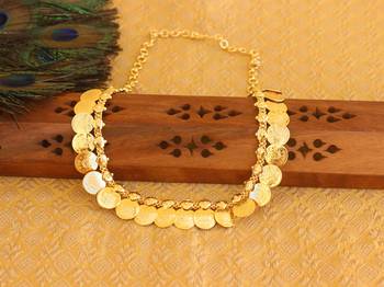 Gold platted kasu coin necklace 4
