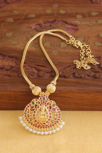 Golden necklace -temple lakshmi