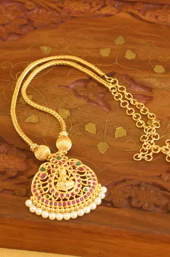 Golden necklace -temple lakshmi