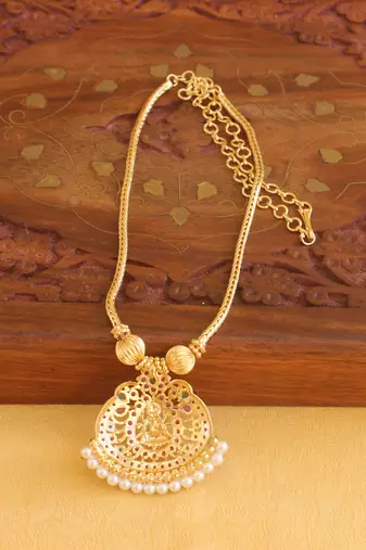 Golden necklace -temple lakshmi
