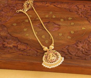 Temple lakshmi golden necklace 3