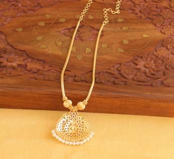 Temple lakshmi golden necklace 4