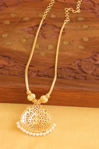 Temple lakshmi golden necklace