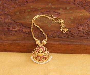 Temple lakshmi golden necklace 1