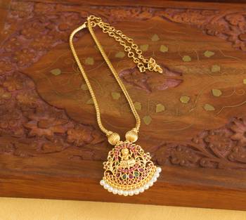 Temple lakshmi golden necklace 2
