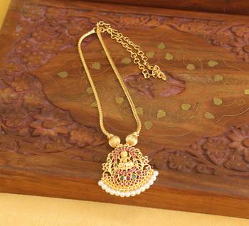 Temple lakshmi golden necklace 3
