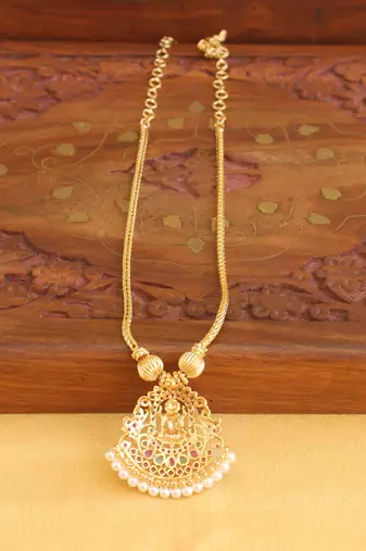 Temple lakshmi golden necklace