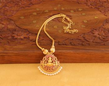Temple lakshmi golden necklace 1