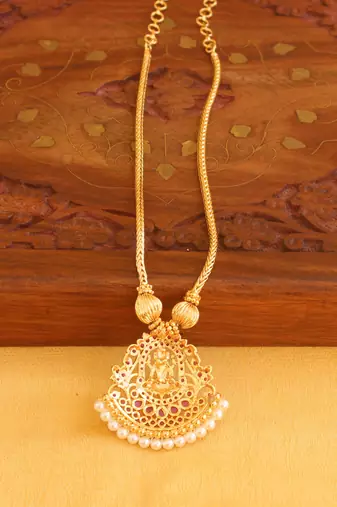 Temple lakshmi golden necklace