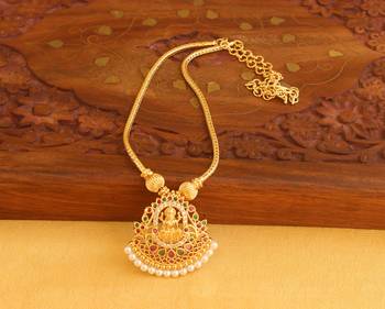 Temple lakshmi golden necklace 1