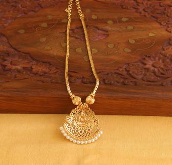 Temple lakshmi golden necklace 3