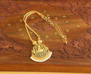 Temple lakshmi golden necklace 3