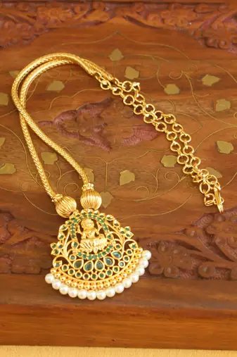 Temple lakshmi golden necklace