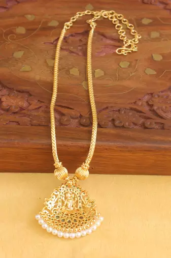 Temple lakshmi golden necklace