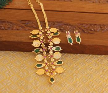Kerala style nagapadam coin palakka necklace 1