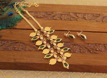 Kerala style nagapadam coin palakka necklace 2