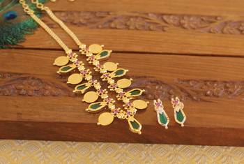 Kerala style nagapadam coin palakka necklace 3