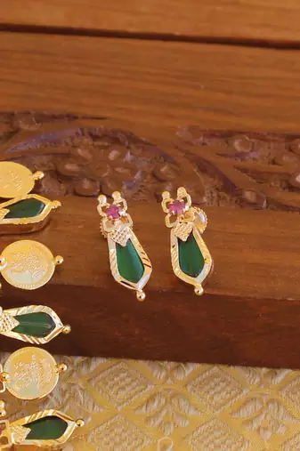 Kerala style nagapadam coin palakka necklace
