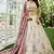 Cream colour tissue   with  Sequin & Thread embroidery Semi-Stitched Lehenga choli & Dupatta