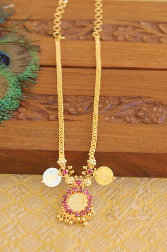 Kerala style kasu coin necklace