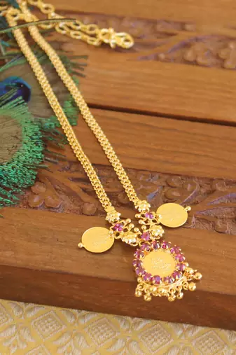 Kerala style kasu coin necklace