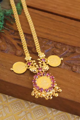 Kerala style kasu coin necklace