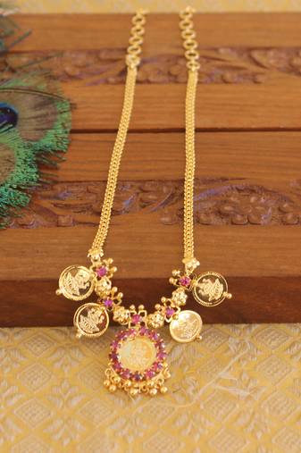 Kerala style kasu coin necklace