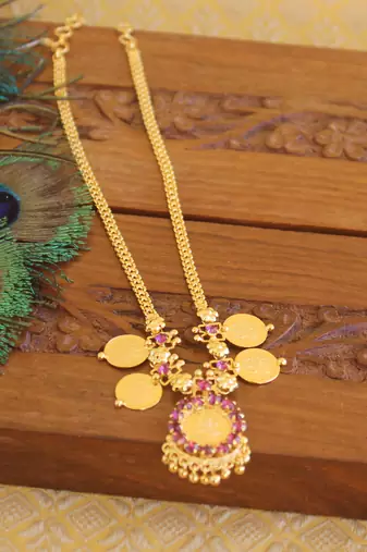 Kerala style kasu coin necklace