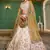 Cream colour tissue   with  Sequin & Thread embroidery Semi-Stitched Lehenga choli & Dupatta