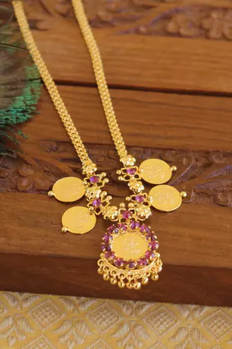 Kerala style kasu coin necklace