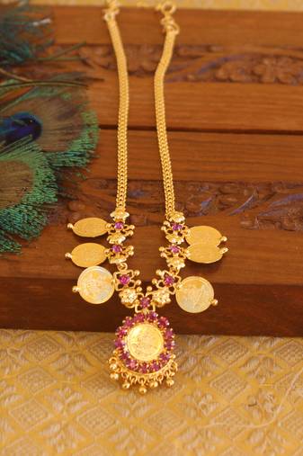 Kerala style kasu coin necklace