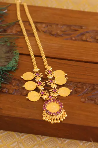 Kerala style kasu coin necklace