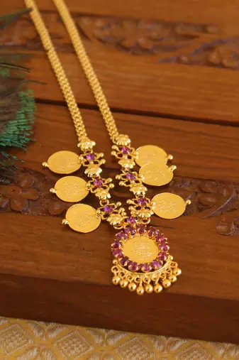 Kerala style kasu coin necklace