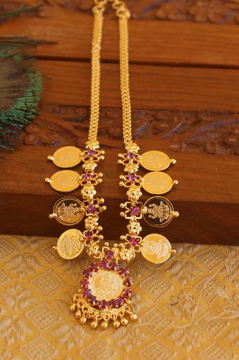 Kerala style kasu coin necklace