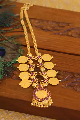 Kerala style kasu coin necklace