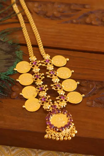 Kerala style kasu coin necklace