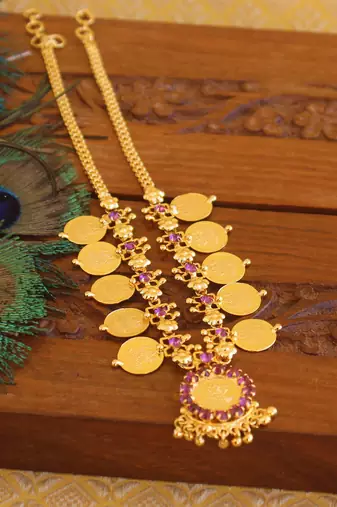 Kerala style kasu coin necklace