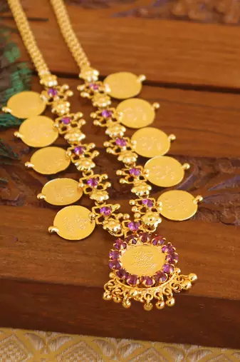 Kerala style kasu coin necklace