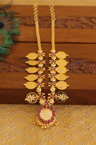 Kerala style kasu coin necklace