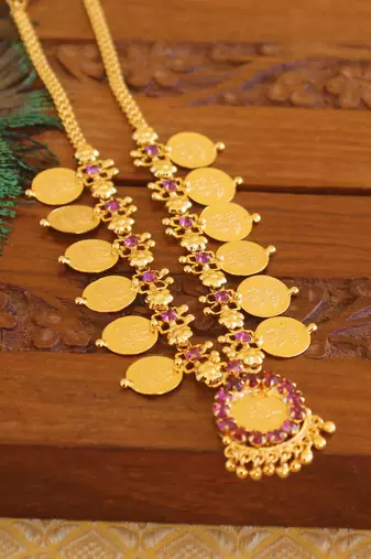 Kerala style kasu coin necklace