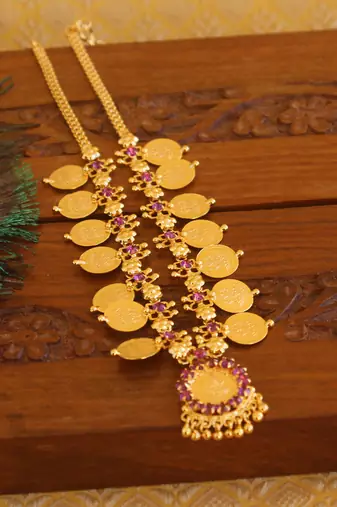 Kerala style kasu coin necklace