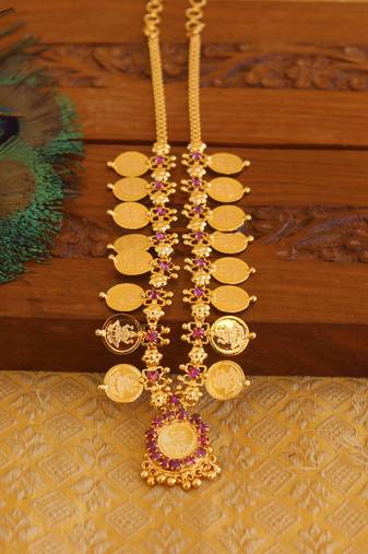 Kerala style kasu coin necklace