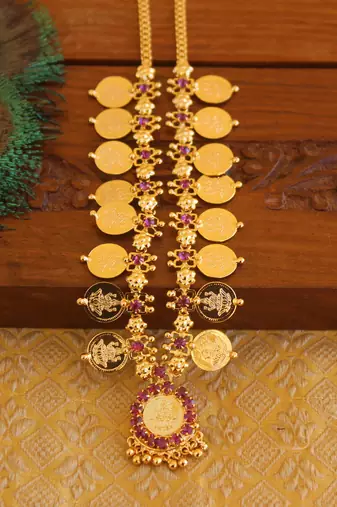 Kerala style kasu coin necklace