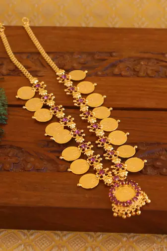 Kerala style kasu coin necklace