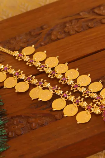 Kerala style kasu coin necklace